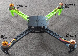 Preparing the quadcopter – Motor rotation